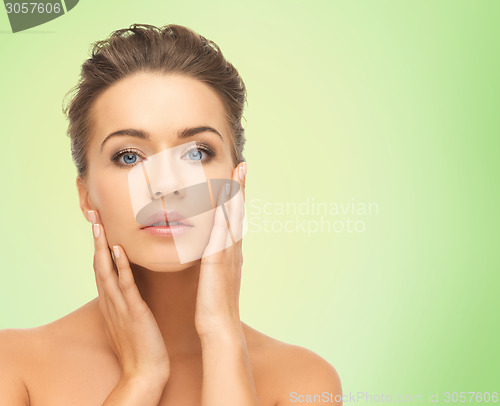 Image of beautiful young woman face