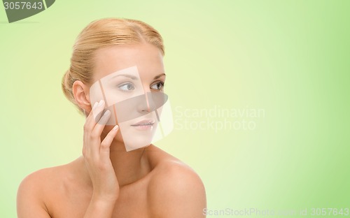 Image of beautiful young woman face