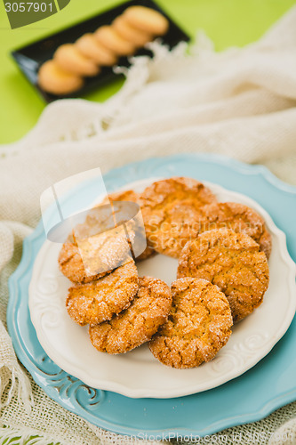 Image of Oatmeal Cookies with Warm Fall Colors