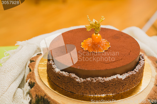 Image of Sweet buffet delicious homemade vegan cake.