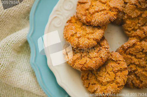 Image of Oatmeal Cookies with Warm Fall Colors