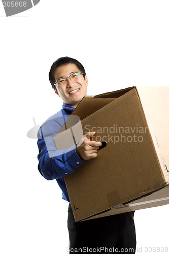 Image of Moving businessman