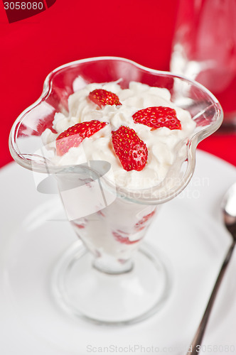 Image of strawberry with cream