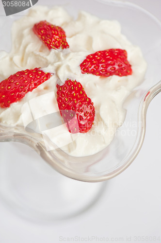 Image of strawberry with cream