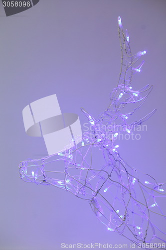 Image of Christmas wicker iron deer