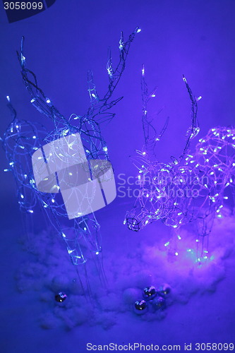 Image of  Christmas wicker iron deer