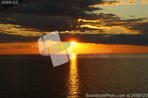 Image of Sunset on the lake.