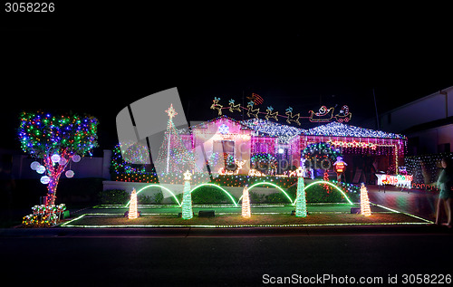 Image of Christmas magical wonderland home coloured led lights decoration