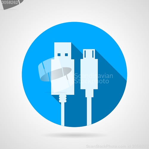 Image of Flat vector icon for USB cable