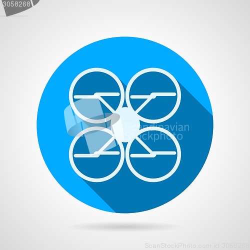 Image of Quadrocopter flat vector icon
