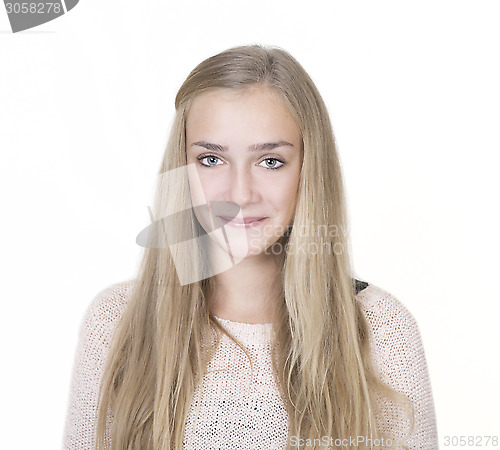 Image of girl with long straight hair