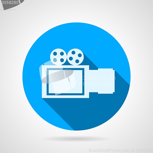 Image of Video camera sign flat vector icon