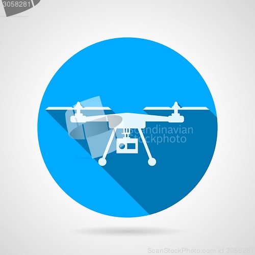 Image of Quadrocopter sign flat vector icon