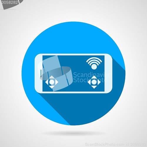 Image of Phone game display flat vector icon