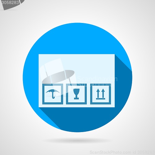 Image of Flat vector icon for delivery box