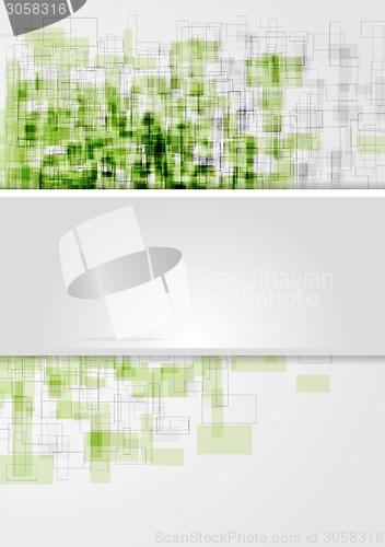 Image of Corporate shiny tech squares design