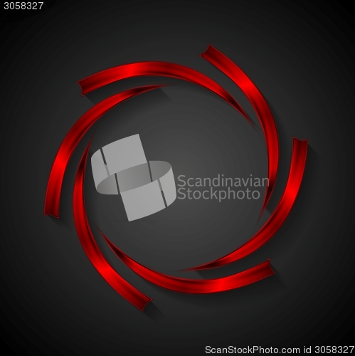 Image of Abstract red metal logo design