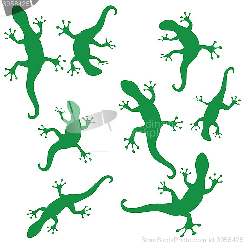 Image of silhouettes of salamander