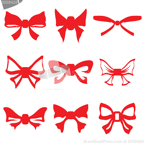 Image of red bows set
