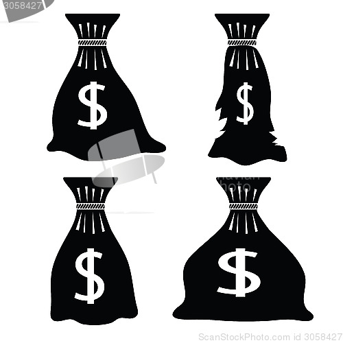 Image of money bag silhouettes