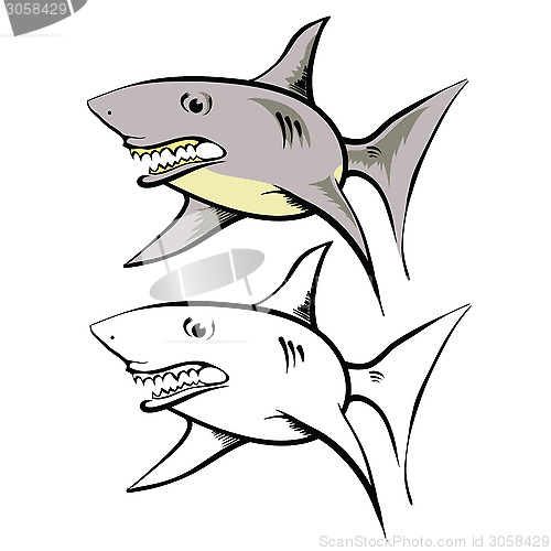 Image of cartoon shark