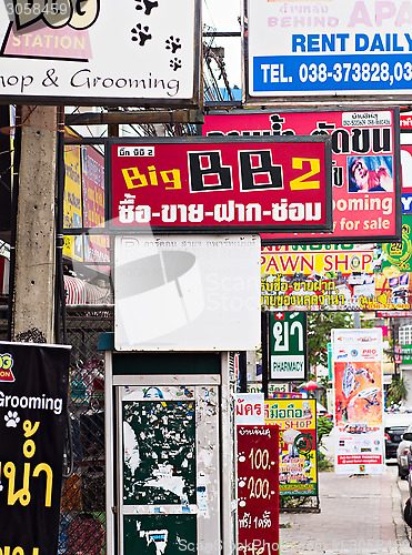 Image of Shop Signs in Pattaya, Thailand