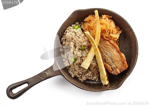 Image of pork roast and barley porridge