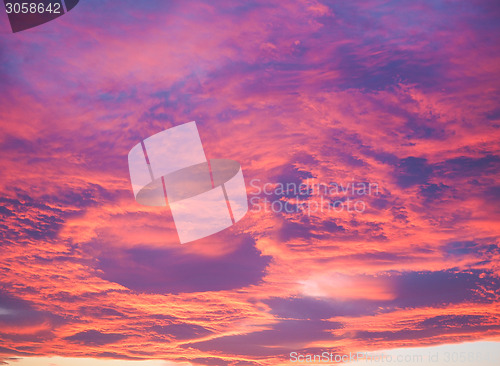 Image of Red sky at sundown