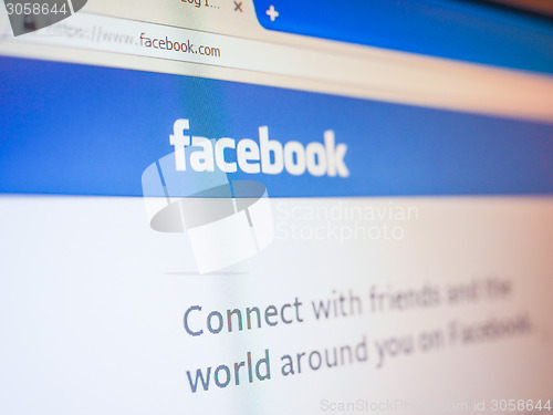 Image of Facebook home page