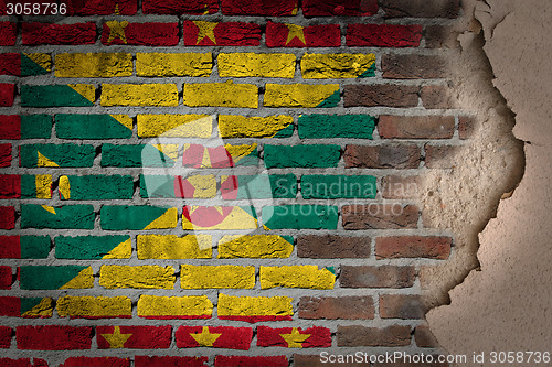 Image of Dark brick wall with plaster - Grenada