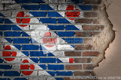 Image of Dark brick wall with plaster - Friesland