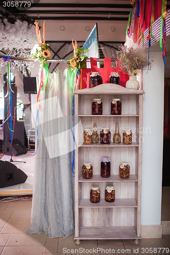 Image of Jars with sweet fruits