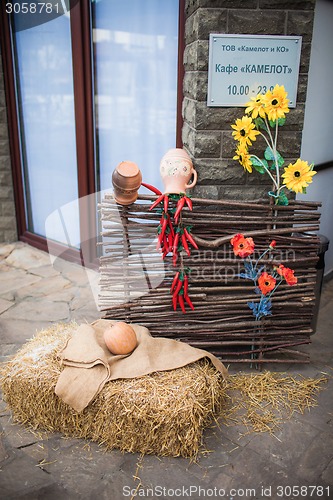 Image of Traditional ukrainian decorations of interiors