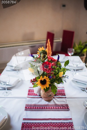 Image of Ukrainian decorated table