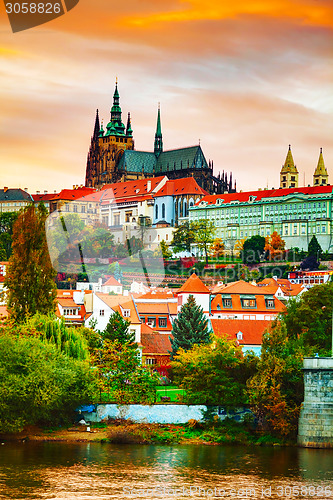 Image of Old Prague cityscape overview