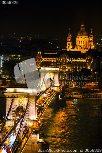 Image of Overview of Budapest at night