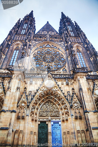 Image of Saint Vitus cathedral close up