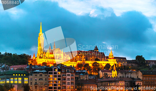 Image of Old Budapest with Matthias church