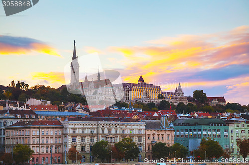 Image of Old Budapest with St. Matthias church