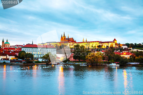 Image of Old Prague cityscape overview