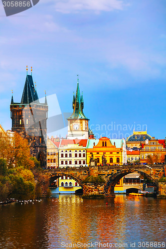 Image of The Old Town Charles bridge tower in Prague