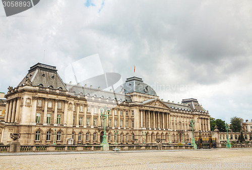 Image of Royal Palace bulding facade in Brussels