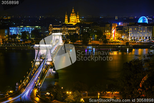 Image of Overview of Budapest at night