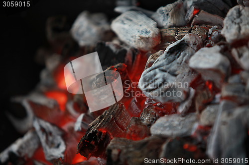 Image of fireplace burning charcoal