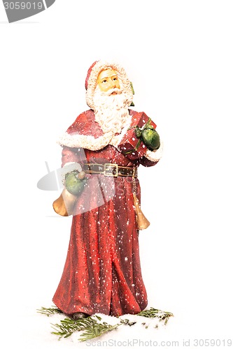 Image of Santa Claus in snow