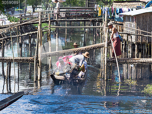 Image of Local ferry in Maubin, Myanmar