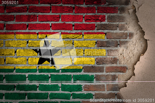 Image of Dark brick wall with plaster - Ghana