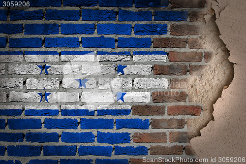 Image of Dark brick wall with plaster - Honduras