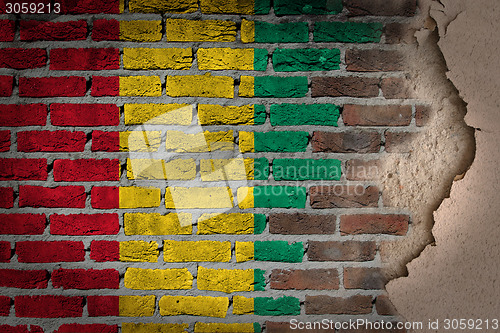 Image of Dark brick wall with plaster - Guinea Bissau