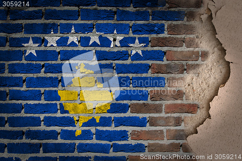 Image of Dark brick wall with plaster - Kosovo